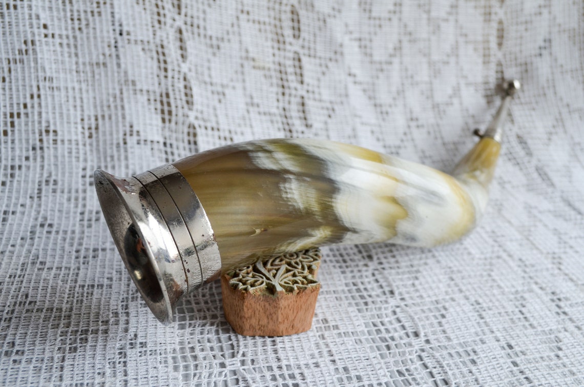 Gift for men vintage mead horn Viking drinking horn tankard Etsy