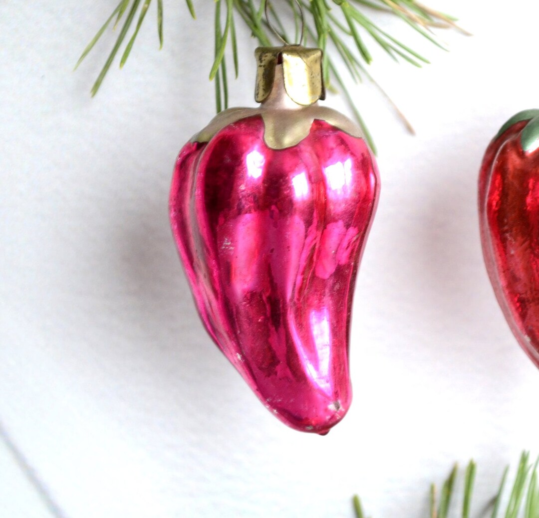Red Chili Pepper Ornament Christmas Tree Decoration, Jalapeno Food