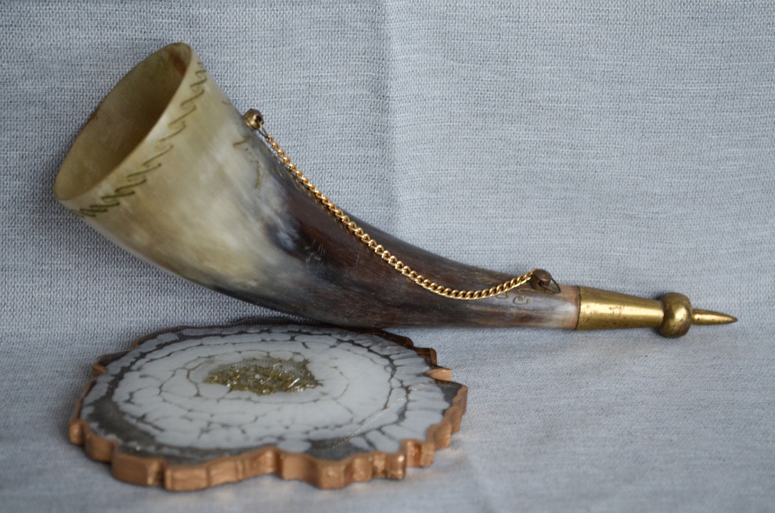 Vintage drinking horn celtic norse scandinavian viking mead Etsy