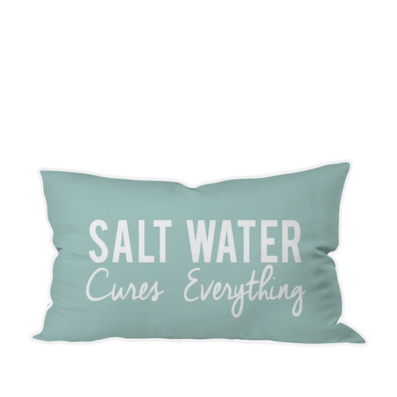 12x20in Salt Water Cures Everything With White Piping Etsy