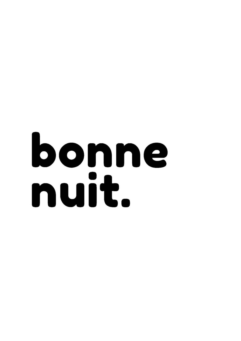 Bonne Nuit, Printable Poster, Bold, Decor, Wall Decor, Black and White ...