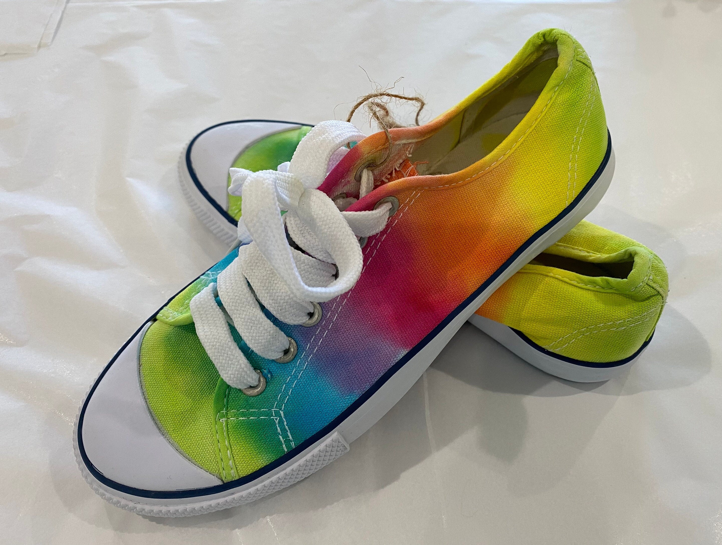 Walking on Sunshine Hand Painted Tie Dye Sneakers / Shoes / Women’s ...