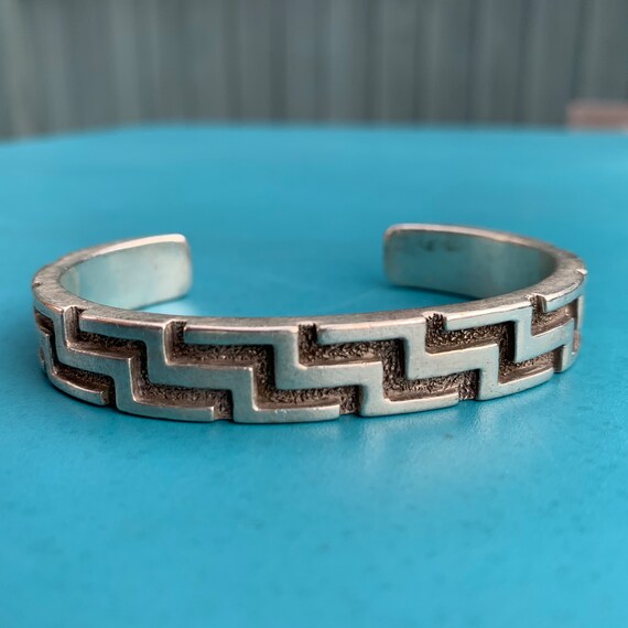 Vintage 80s native silver First Nations southwest… - image 4