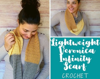 Lightweight Scarf Crochet Pattern, Summer Crochet Pattern, Lightweight Veronica Scarf, Crochet Pattern for Women, Spring Crochet Pattern