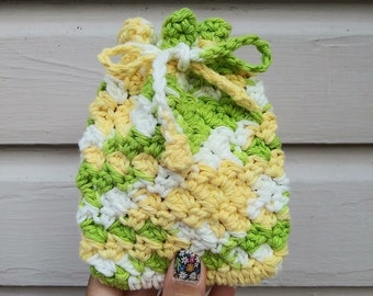 Soap Cozy Crochet Pattern, Gift Bag Crochet Pattern, Suzette's Soap Cozy, Green Machine Gift Bag, Cotton Crochet Pattern, Easy Crochet P