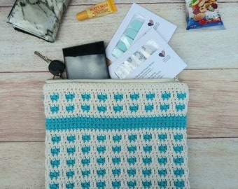 Clutch Crochet Pattern, Mosaic Crochet Purse Pattern,Through the Window Clutch Crochet Pattern, Crochet Pattern Women, Cotton Crochet Patter