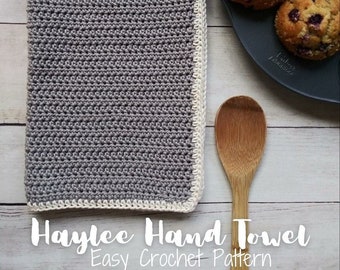 Hand Towel Crochet Pattern, Kitchen Crochet Pattern, Haylee Hand Towel, Crochet for Bathroom, Crochet for Kitchen, Cotton Crochet Pattern