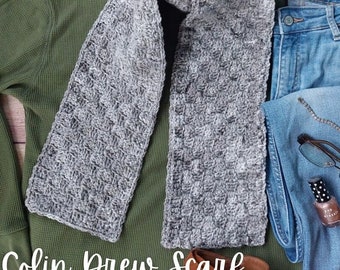Easy C2C DC Scarf Crochet Pattern, Colin Drew Scarf Crochet Pattern, Fall Crochet Pattern, Spring Crochet Pattern, Women's Scarf Pattern