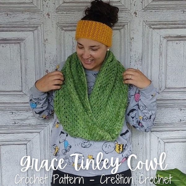 Granny Stitch Cowl Crochet Pattern, Fall Crochet Pattern, Oversized Grace Tinley Cowl Crochet Pattern, Spring Crochet Pattern