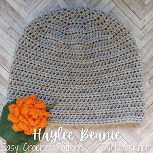 Easy Beanie Crochet Pattern, Fall Crochet Pattern, Haylee Beanie Crochet Pattern, Crochet Pattern for Women, Spring Crochet Pattern