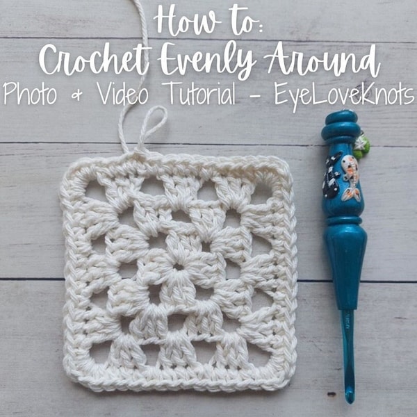 How to Crochet Evenly Around a Granny Square, Step by Step Crochet Tutorial, Crochet for Beginners, Learn to Crochet, Easy Crochet Technique