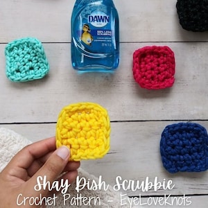 Easy Single Crochet Dish Scrubbie Pattern, Easy Single Crochet Dish Scrubby Pattern, Shay Dish Scrubbie Crochet Pattern, Kitchen Crochet Pat