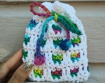 Soap Cozy Crochet Pattern, Gift Bag Crochet Pattern, Through the Window Soap Cozy, Through the Window Gift Bag, Mosaic Crochet Pattern