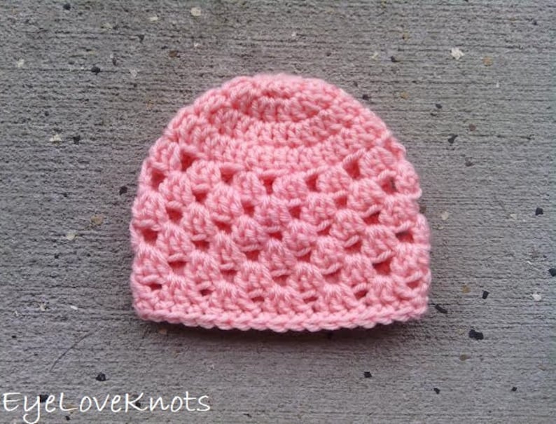 Baby Beanie Crochet Pattern, Baby Hat Crochet Pattern, Grace Tinley Baby Beanie, Granny Square Baby Beanie, Spring Crochet Pattern image 2