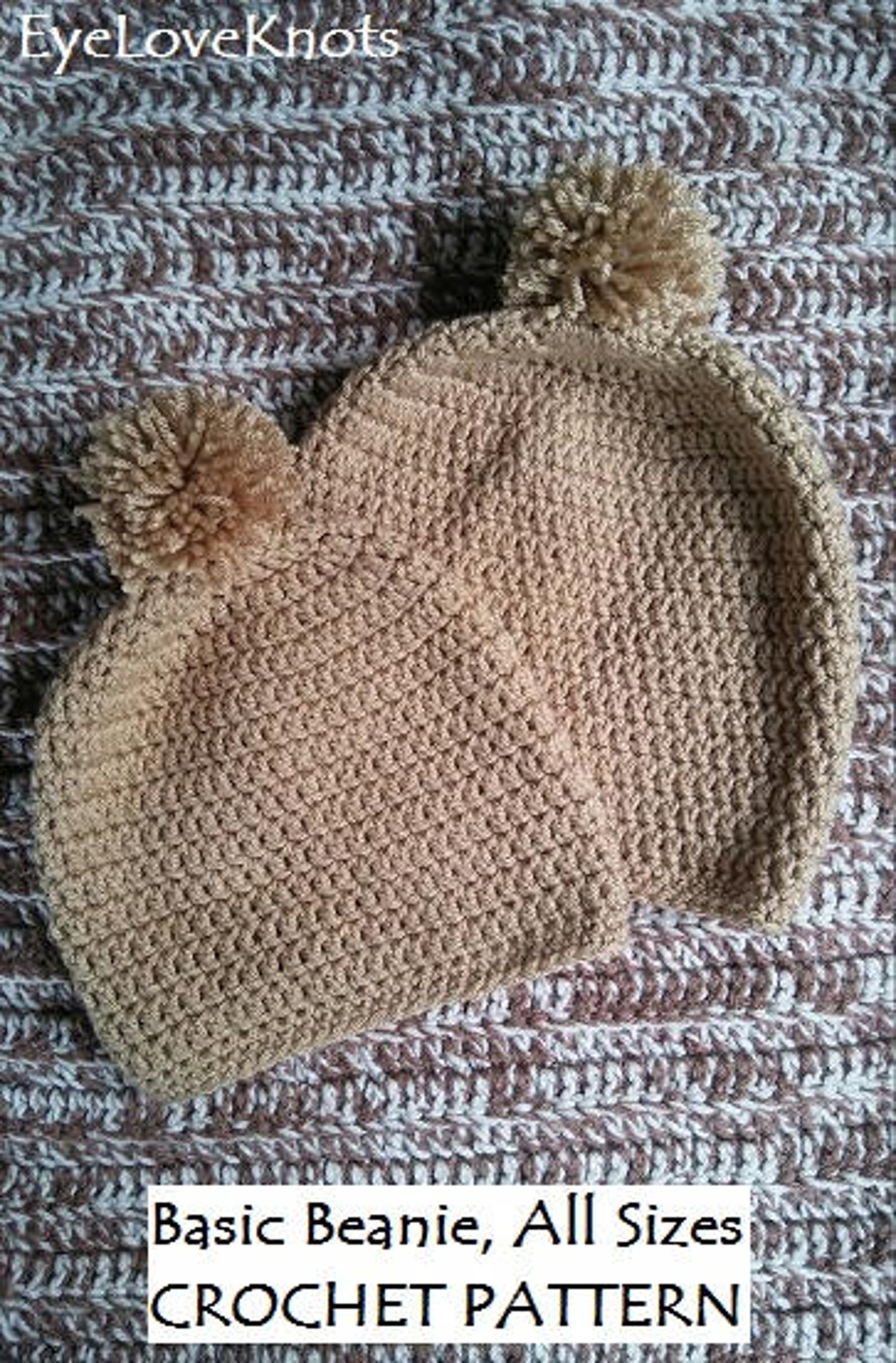 CROCHET PATTERN Basic Beanie All Sizes Basic Beanie Newborn Etsy