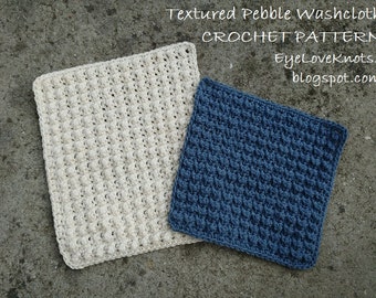 CROCHET PATTERN - Textured Pebble Washcloth - Washcloth Pattern, Two Size Washcloths, Textured Washcloths, Permission to Sell Items