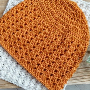 Easy Shell Stitch Beanie Crochet Pattern, Fall Crochet Pattern, Selene Beanie Crochet Pattern, Spring Crochet Pattern, Womens Beanie Pattern image 8