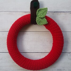 Fall Crochet Pattern, Crochet Wreath Pattern, Crochet 12 Inch Wreath, Wreath Crochet Pattern, Home Decor Crochet Pattern, Crochet Wreath Cov image 4