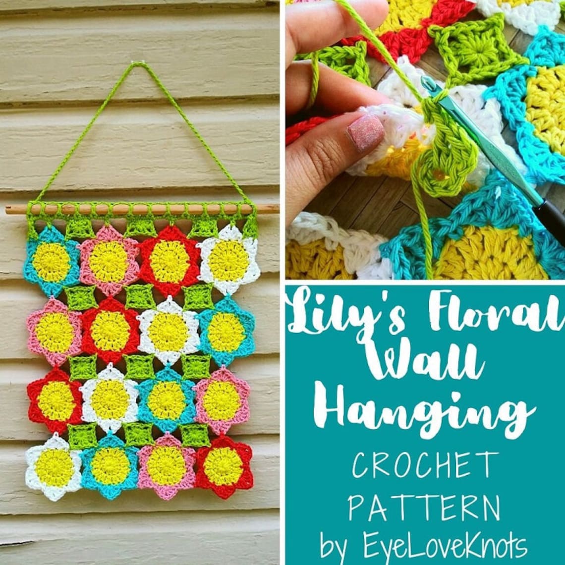Wall Hanging Crochet Pattern Lily's Floral Wall Hanging Etsy
