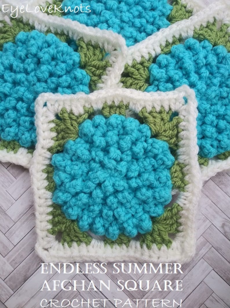 Crochet Floral Afghan Square, Endless Summer Afghan Square Crochet P, Flower Crochet Pattern, Crochet Flower Pattern, Crochet Square Pattern image 1