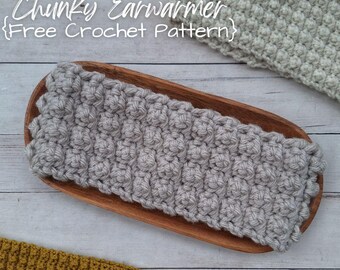 chunky yarn ear warmer headband crochet pattern, textured earwarmer crochet pattern, Chunky Little Pebbles Earwarmer, fall crochet patterns