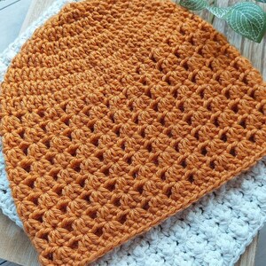 Easy Shell Stitch Beanie Crochet Pattern, Fall Crochet Pattern, Selene Beanie Crochet Pattern, Spring Crochet Pattern, Womens Beanie Pattern image 9