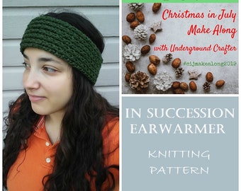 KNITTING PATTERN - In Succession Earwarmer, Chunky Knit Earwarmer, Earwarmer Knitting Pattern, Easy Knitting Pattern, Winter Knitting Patter