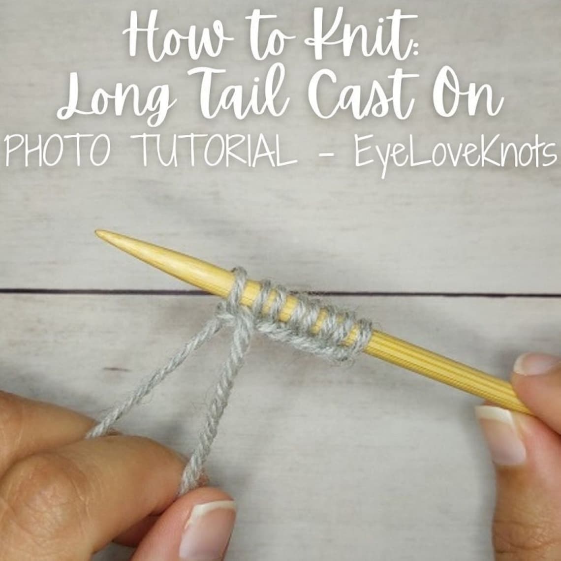 How To Knit A Long Tail Cast On Easy Knitting Tutorial Beginner