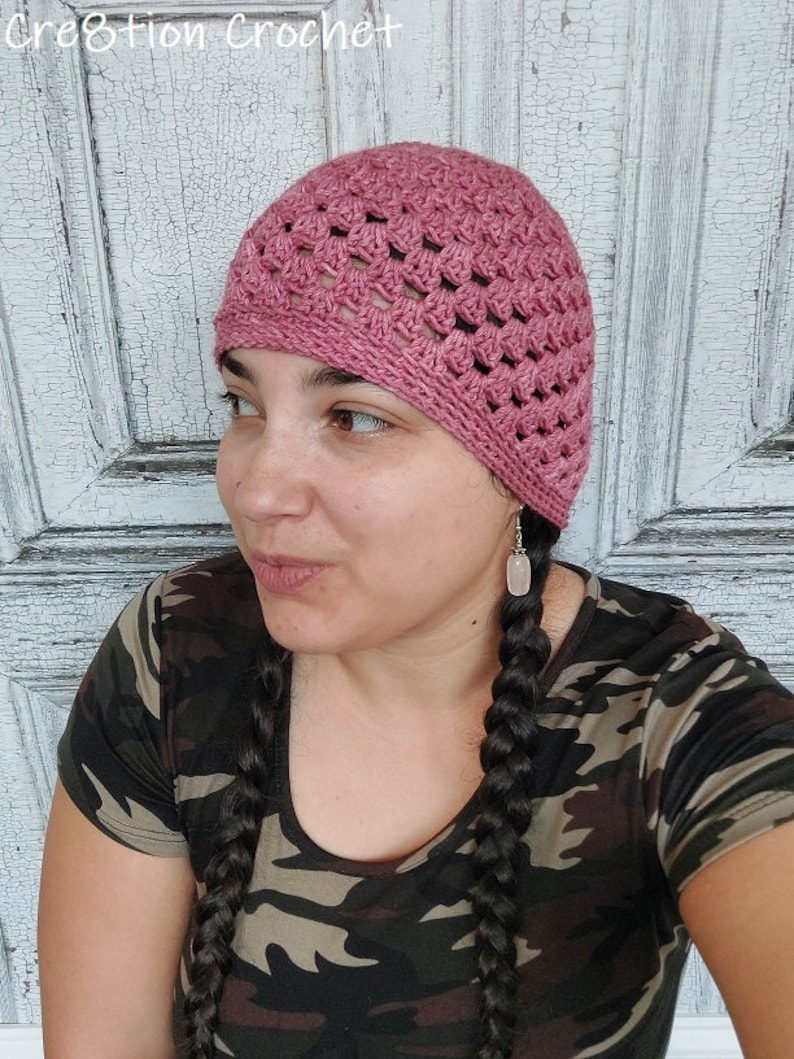 Granny Stitch Crochet Pattern, Granny Square Crochet Pattern, Lightweight Grace Tinley Beanie Crochet Pattern, Beanie Crochet Pattern image 4