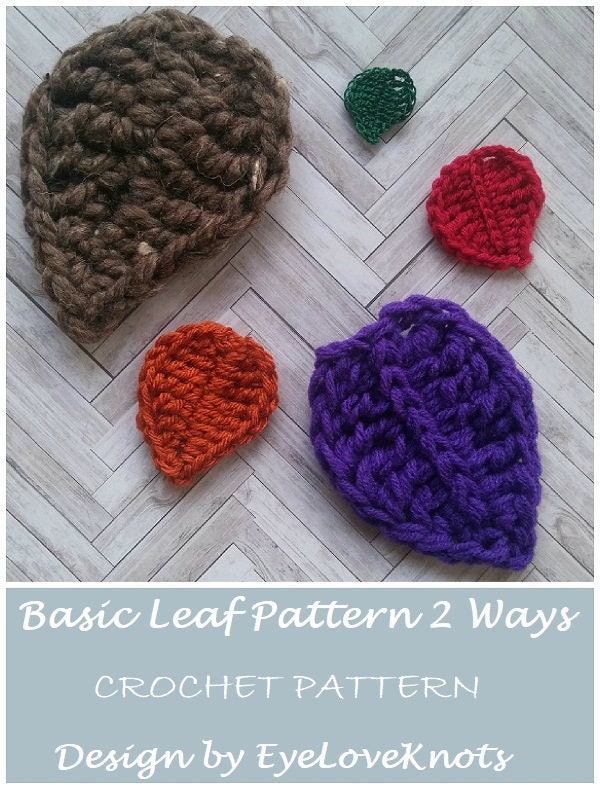 Basic Leaf Crochet Pattern Two Ways