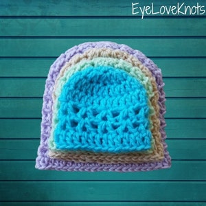 Baby Beanie Crochet Pattern, Preemie Hat Crochet Pattern, Lightweight Veronica Preemie Beanie, Spring Crochet Pattern, Easy Crochet Pattern image 2