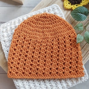 Easy Shell Stitch Beanie Crochet Pattern, Fall Crochet Pattern, Selene Beanie Crochet Pattern, Spring Crochet Pattern, Womens Beanie Pattern image 2