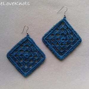 Earring Crochet Pattern Granny Square Crochet Pattern - Etsy
