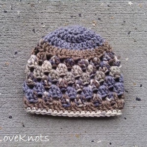 Baby Beanie Crochet Pattern, Baby Hat Crochet Pattern, Grace Tinley Baby Beanie, Granny Square Baby Beanie, Spring Crochet Pattern image 3