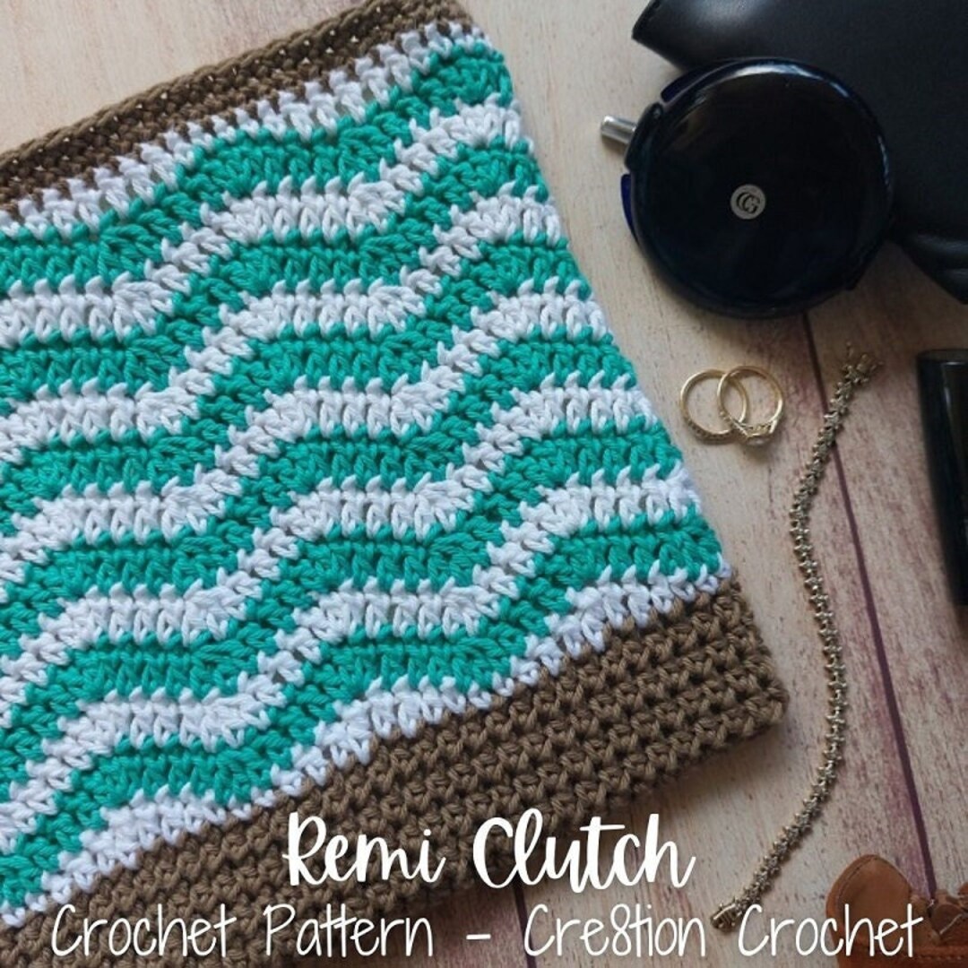 Ripple Stitch Clutch Crochet Pattern, Ripple Stitch Bag Crochet Pattern