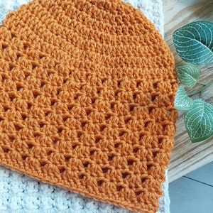 Easy Shell Stitch Beanie Crochet Pattern, Fall Crochet Pattern, Selene Beanie Crochet Pattern, Spring Crochet Pattern, Womens Beanie Pattern image 3