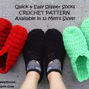 Padrão de crochê para pantufas fáceis, meias de chinelo rápidas e fáceis para homens, padrão de crochê para homens, padrão de crochê para homens, padrão de chinelo para iniciantes
