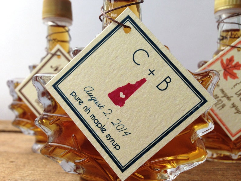 Maple Syrup Wedding Favor 1.7 oz. Maple Leaf Bottle Rustic | Etsy