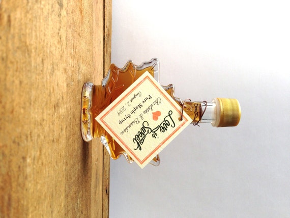 Maple Syrup Wedding Favors Love Is Sweet Rustic Wedding Etsy