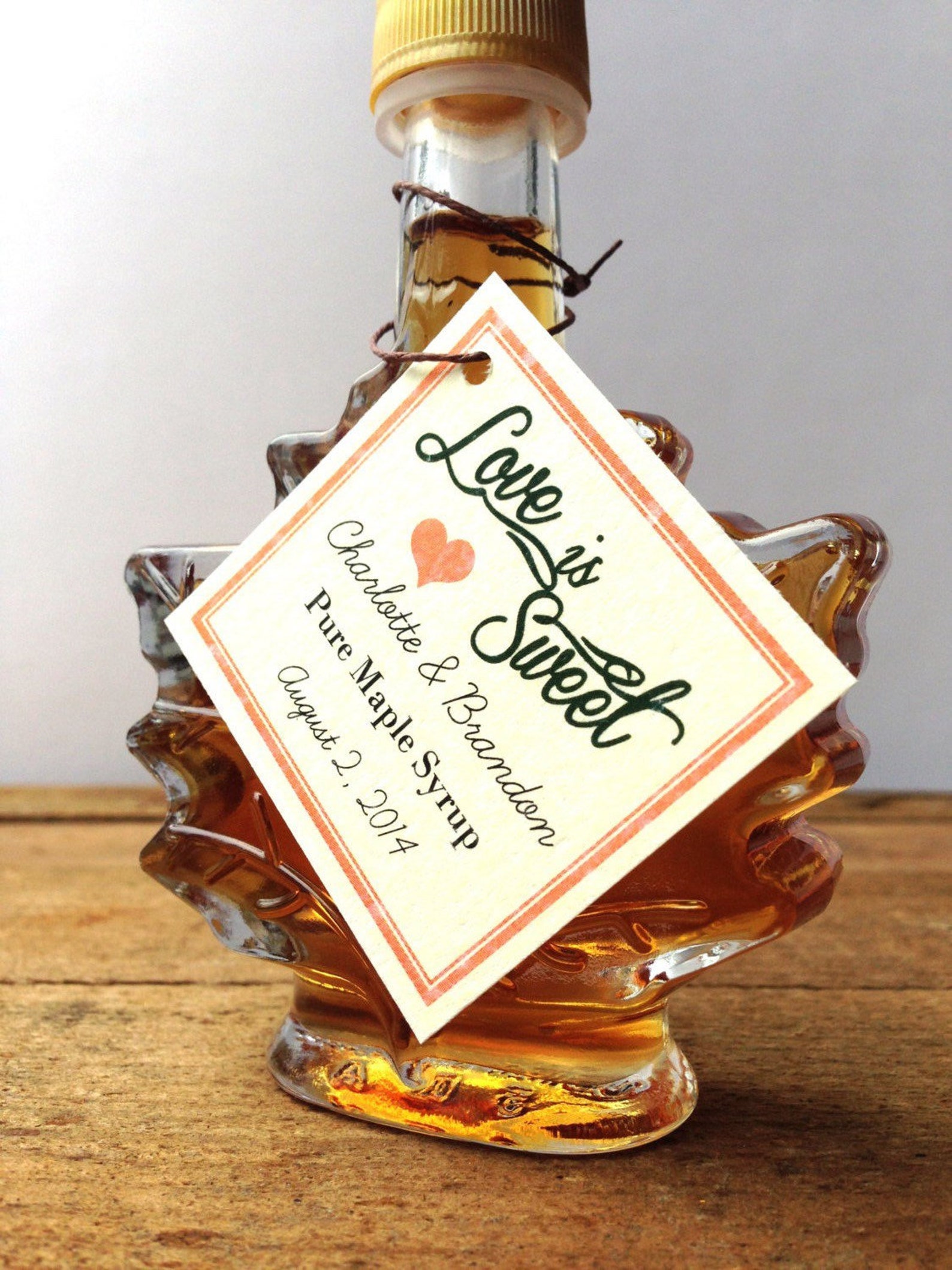 Maple Syrup Wedding Favors Love is Sweet Rustic Wedding Etsy