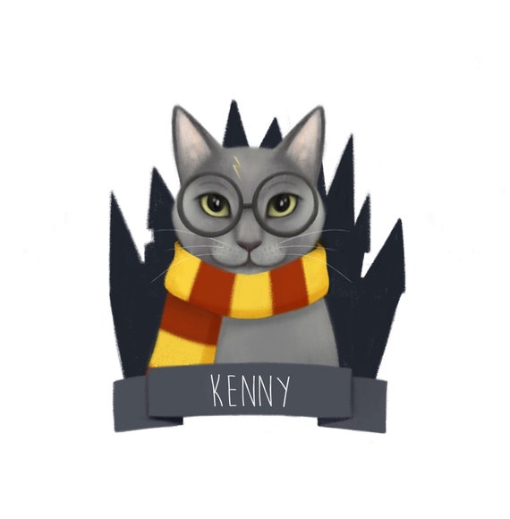 Cadeau De Potier De Harry Portrait Danimal Familier De Harry Etsy