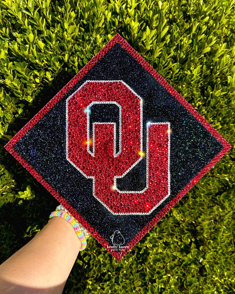Ou Grad OU University of Oklahoma Grad Cap - Ready to Ship - Etsy