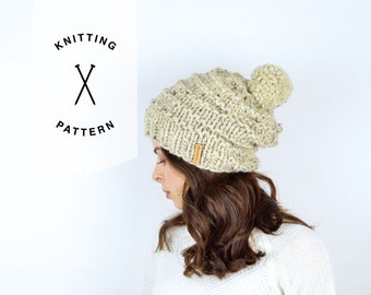 PATTERN // The Englewood Hat // Chunky Knit Beanie Pattern