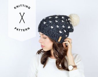 PATTERN // The Mountaineer Hat // Chunky Knit Fair Isle Beanie Pattern