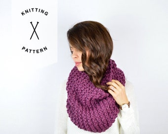 PATTERN // The Willow Cowl // Chunky Knit Cowl Scarf