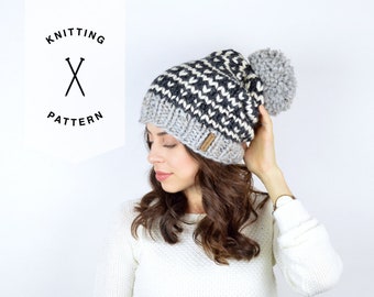 PATTERN // The Smokies Hat // Chunky Knit Beanie Pattern