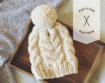 PATTERN // The Oslo Hat // Chunky Knit Beanie Pattern