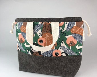 Knitting Project Bag - Forest