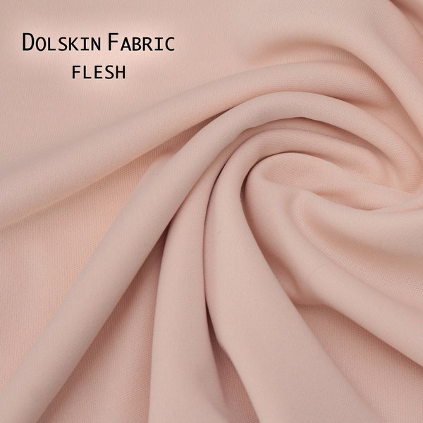 Dolskin Doll piel Flesh Fabric - Como Windsor Comfort- para muñeca de escultura suave haciendo parche de repollo - 100% poliéster - 1/4, 1/3, 3/8, 1 yarda