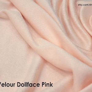 Craft Velour Doll Making Fabric - Doll Face Pink, Doll Skin Flesh Fabric - Doll Body Sewing Cloth - Perfect for making  20cm cotton dolls!